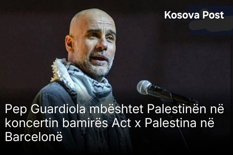 Guardiola ngre zërin për Palestinën: Fjalimi i tij shkakton jehonë në mbarë botën