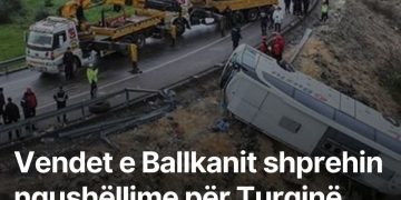 Vendet e Ballkanit shprehin ngushëllime për Turqinë pas ak*sidentit tr@gjik të autobusit