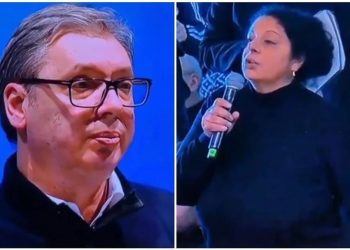 Skandal në Serbi – Vuçiq para një salle të mbushur detyroi një grua t’i tregojë fëmijës se nuk është nëna e tij