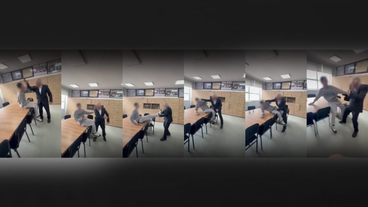 Mësimdhënësi filmohet derisa e godet një nxënës brenda shkollës ‘Pavarësia’ në Prishtinë