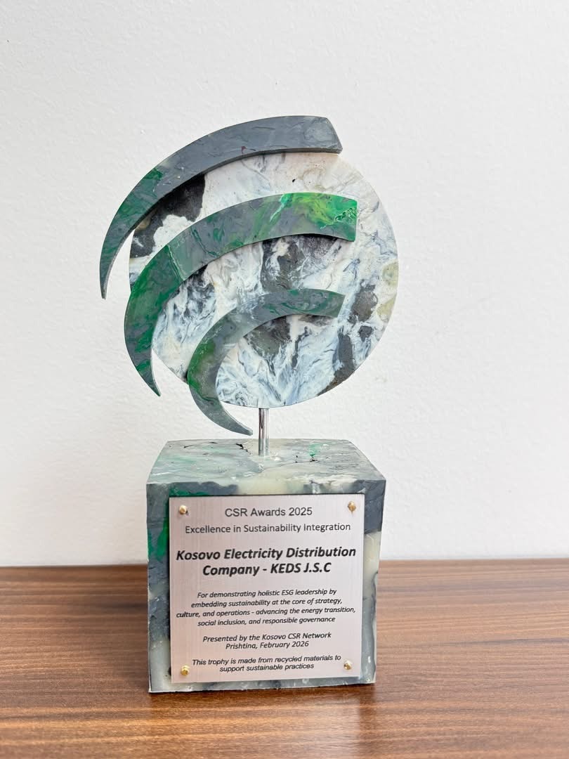 KEDS shpallet fitues i Çmimit CSR për Ekselencë në Integrimin e Qëndrueshmërisë