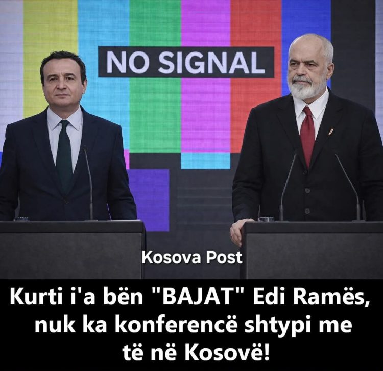 Kurti i’a bën “BAJAT” Edi Ramës, nuk ka konferencë shtypi me të në Kosovë!
