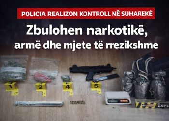 Policia realizon kontroll në Suharekë, gjen n@rkotikë, a*rmë dhe mjete të rrezikshme