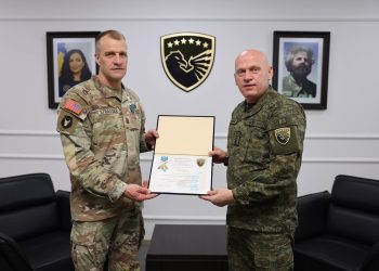 Komandanti i FSK-së priti në takim Rreshter Majorin Komandues të Gardës Nacionale të Ajovës