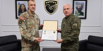 Komandanti i FSK-së priti në takim Rreshter Majorin Komandues të Gardës Nacionale të Ajovës