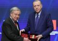 Erdogan i akordon kreut të OKB-së Çmimin Ndërkombëtar të Paqes `Ataturk