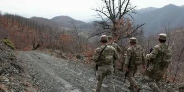 Ushtarët amerikanë në kufirin e Kosovës, KFOR-i