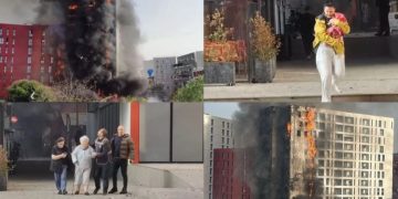 Zj@rr i madh në një ndërtesë në Tiranë, evakuohen banorët