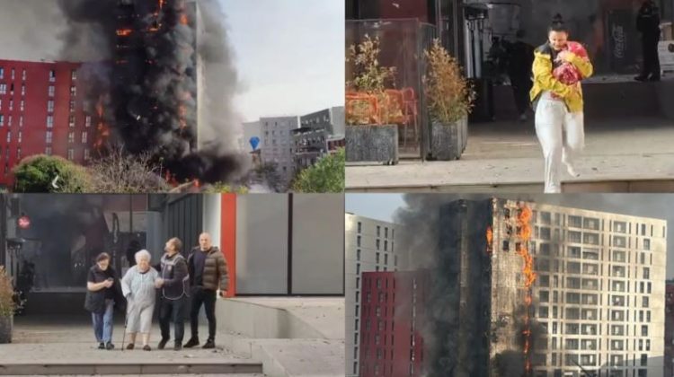 Zj@rr i madh në një ndërtesë në Tiranë, evakuohen banorët