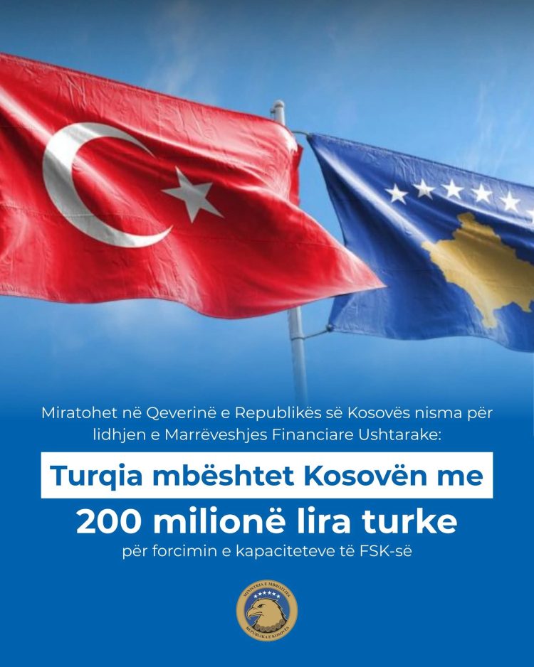 Ministri Maqedonci: Kosova përfiton 200 milionë lira nga Turqia për forcimin e kapaciteteve të FSK-së