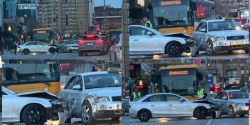 Aksìdent mes dy veturave në Prishtinë (FOTO)