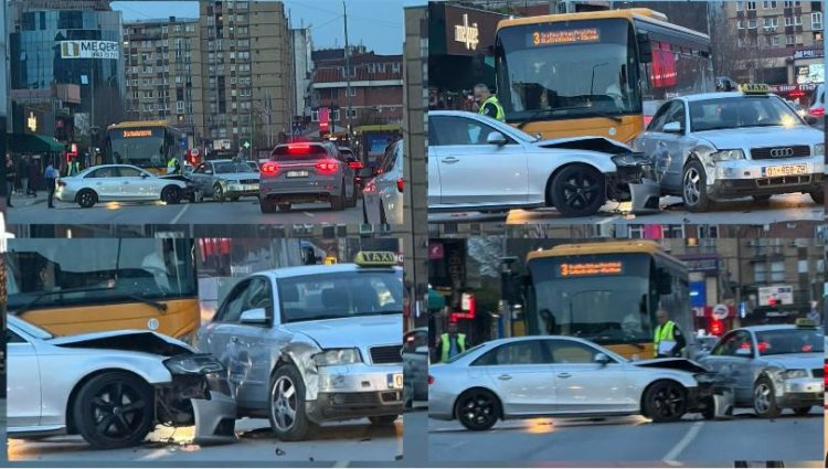 Aksìdent mes dy veturave në Prishtinë (FOTO)