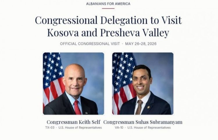 Nesër vijnë në Kosovë kongresistët amerikanë Keith Self dhe Suhas Subramany