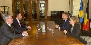 Konjufca takon Sorensenin në Bruksel: Dialogu me Serbinë duhet të përfundojë me njohje reciproke