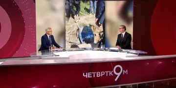 Vuçiq gjatë intervistës i bërtet moderatorit të televizionit publik të Serbisë