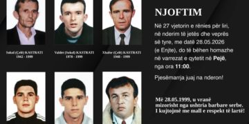 Njoftim Për homazhe në kujtim të të rënëve të familjes Kastrati nga Pejë