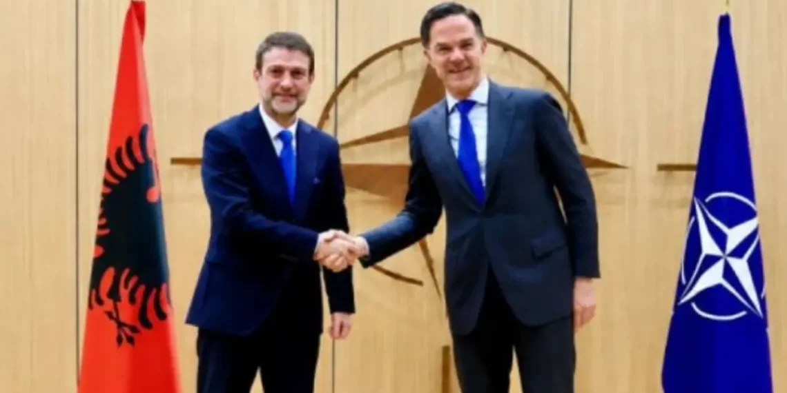 Hoxha takim me Rutte: NATO më e rëndësishme se kurrë, Shqipëria aleate e besueshme