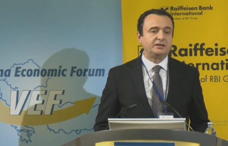 Forumi Ekonomik i Vjenës, Kurti mban fjalimin kryesor