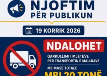 Edhe të dielën kufizohet qarkullimi i kamionëve mbi 20 tonë në autoudhë