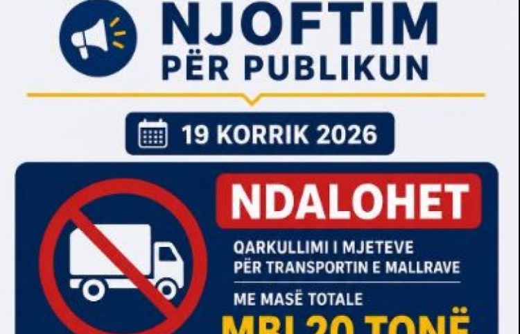 Edhe të dielën kufizohet qarkullimi i kamionëve mbi 20 tonë në autoudhë
