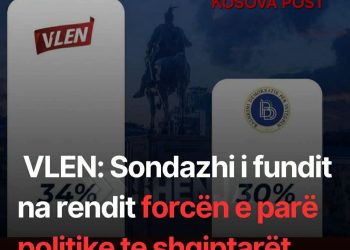 VLEN: Sondazhi i fundit na rendit forcën e parë politike te shqiptarët