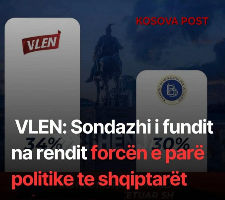 VLEN: Sondazhi i fundit na rendit forcën e parë politike te shqiptarët