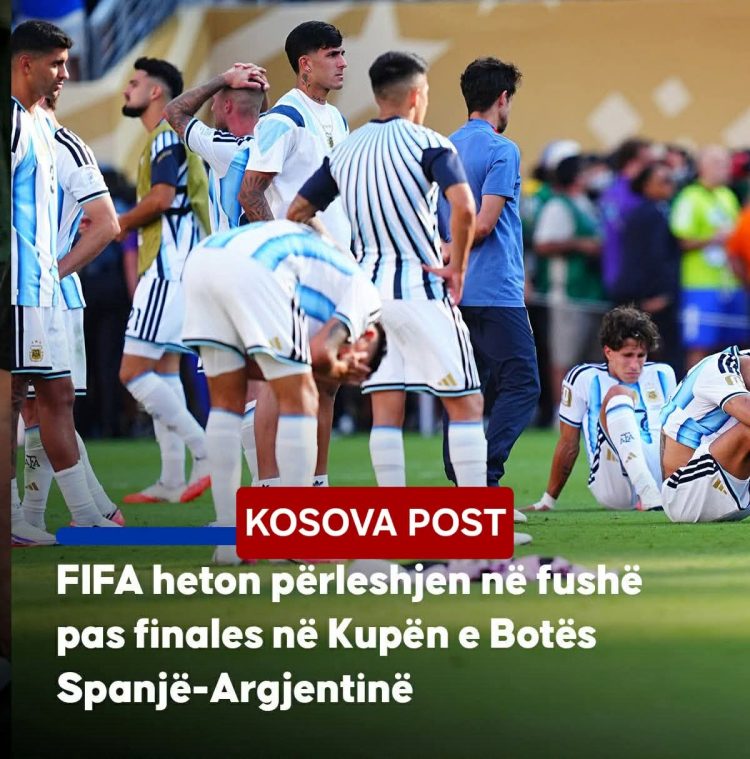 FIFA heton përleshjen në fushë pas finales në Kupën e Botës Spanjë-Argjentinë