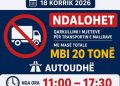 Kufizohet qarkullimi i kamionëve mbi 20 tonë në autoudhë