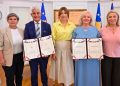 Haxhiu nderon Qemal dhe Kozeta Zylon për kontributin në ruajtjen e gjuhës shqipe në diasporë