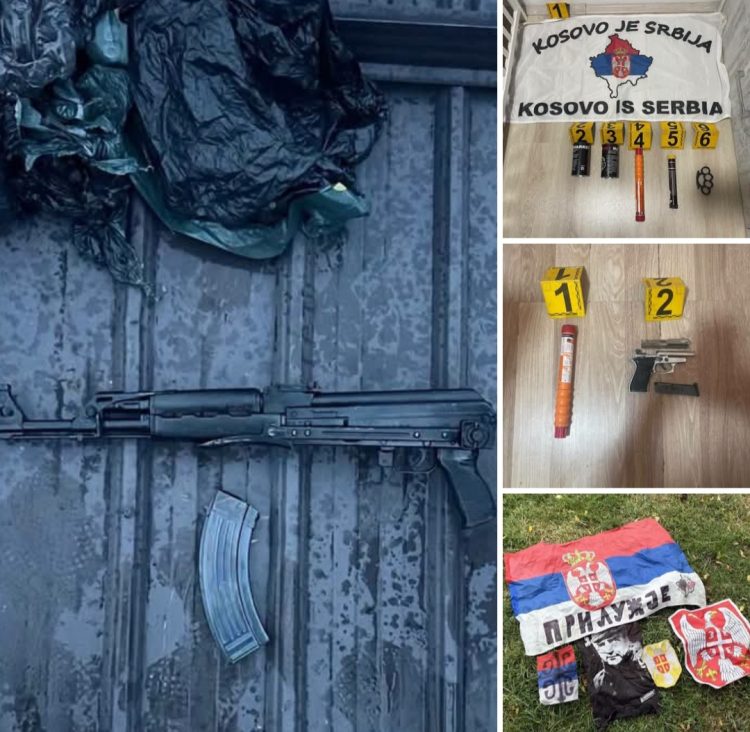 Në Leposaviq dhe Vushtrri gjenden ar*më, múnicion dhe një flamur me mbishkrimin “Kosovo je Serbia”