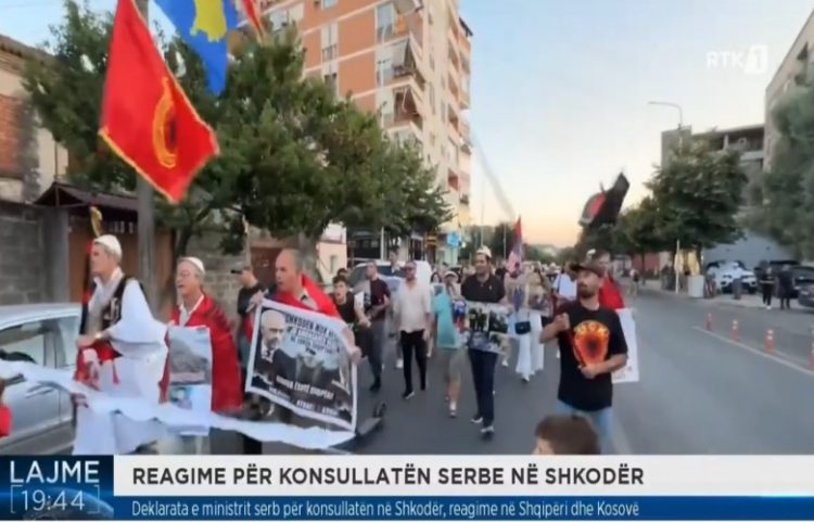 Reagime për Konsullatën e Serbisë në Shkodër