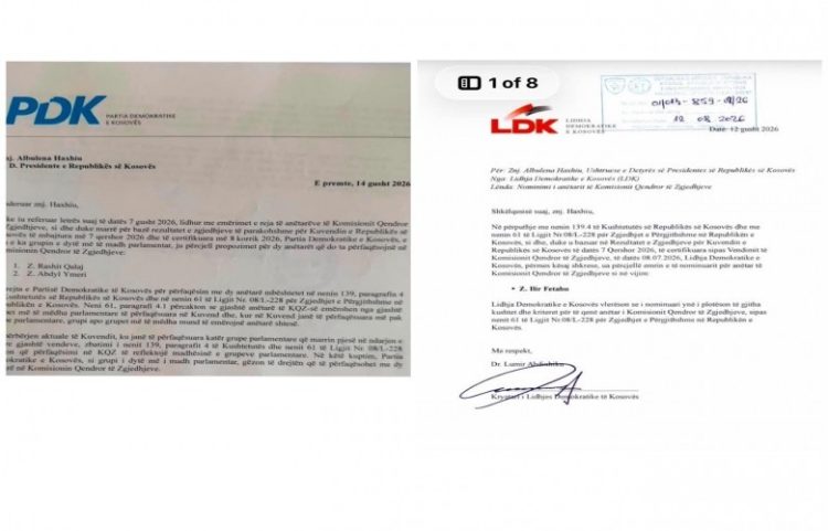 Për kërkesat në KQZ, PDK-LDK e konsiderojnë Haxhiun u.d. të Presidentes