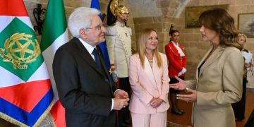 Haxhiu në pritjen e Mattarellës dhe Melonit para hapjes së Lojërave Mesdhetare