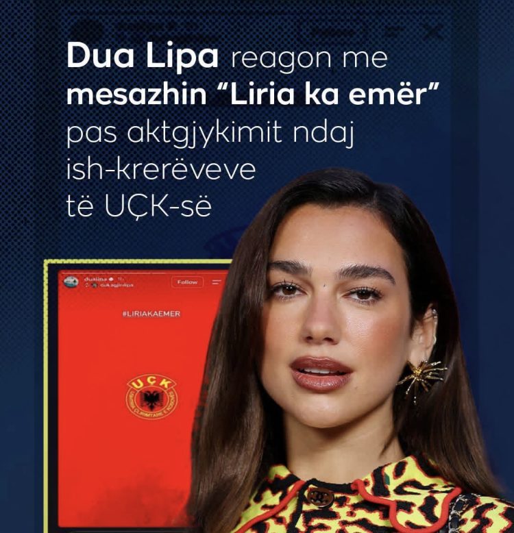 Dua Lipa reagon pas aktgjykimit në Hagë: “Liria ka emër”