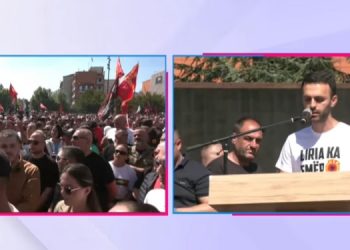 Altin Krasniqi nga protesta: Nuk do të dorëzohemi, do të vazhdojmë të kërkojmë drejtësi