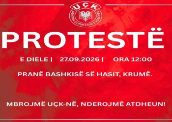 Protestë në Krumë të Hasit në mbështetje të UÇK-së
