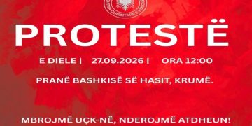 Protestë në Krumë të Hasit në mbështetje të UÇK-së