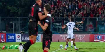 Shqipëria e mposht San Marinon, merr kreun e grupit