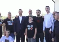 Djemtë e ish-krerëve të UÇK-së vizitojnë familjen e policit Afrim Bunjaku