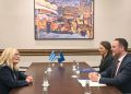 Konjufca pret në takim lamtumirës ambasadoren greke, Heleni Vakali