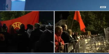 Protestuesit kthehen në sheshin “Skënderbeu”, pranë Kuvendit e Qeverisë