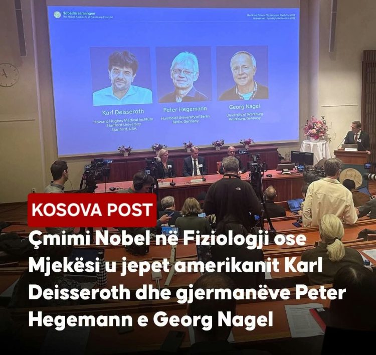 Çmimi Nobel në Fiziologji ose Mjekësi u jepet amerikanit Karl Deisseroth dhe gjermanëve Peter Hegemann e Georg Nagel